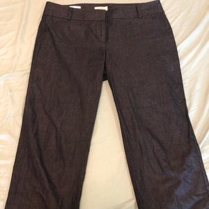 Dark Grey LOFT Original Crop Pants